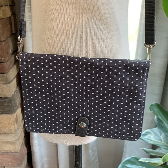 THIRTY One 235A City Charcoal Swiss Dot crossbody - Picture 2 of 7